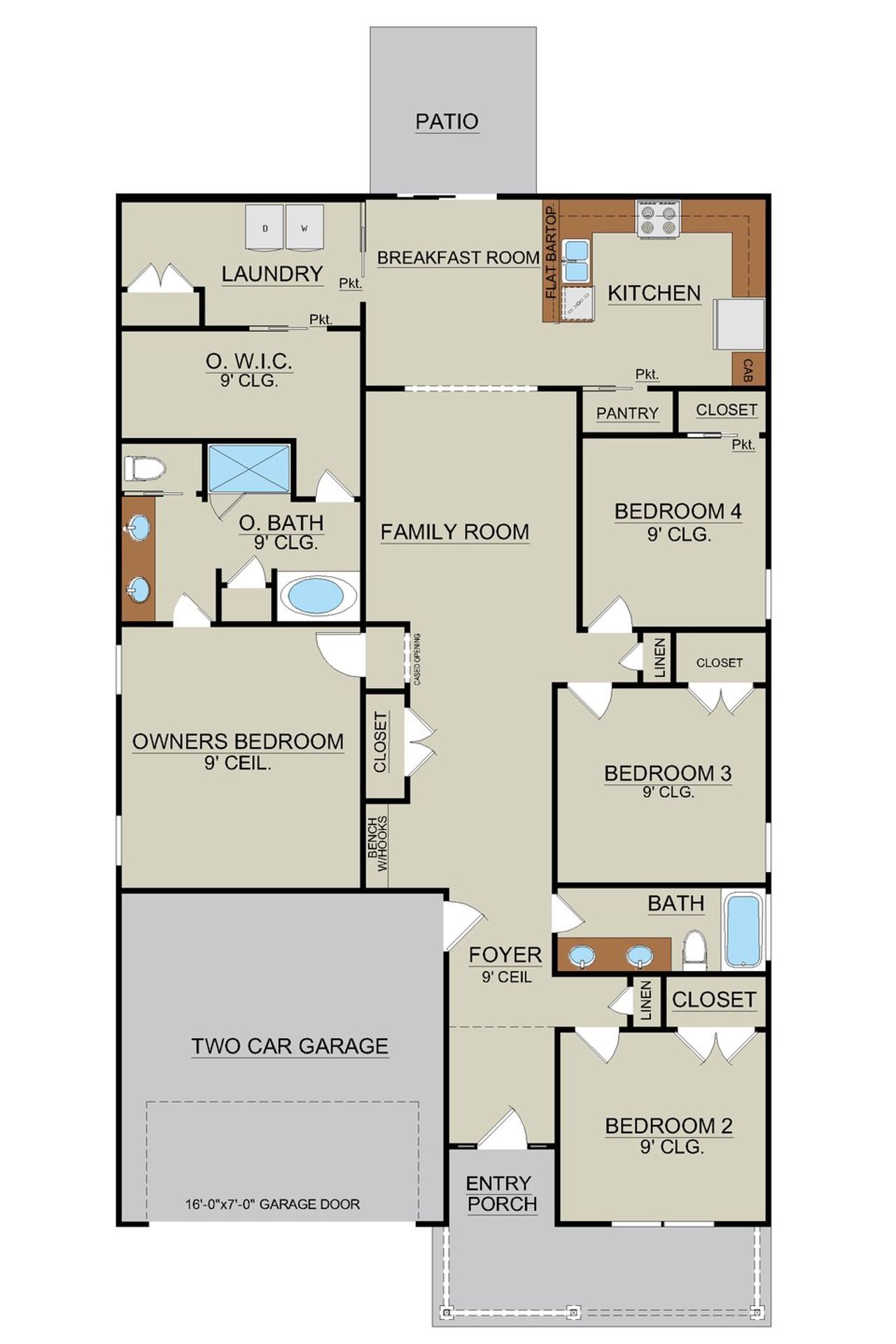 Midway Floor Plan First Floor Layout | 4 Bedroom Home 2 Bath| Ernest Homes Midway Floor Plan First Floor Layout | 4 Bedroom Home 2 Bath| Ernest Homes