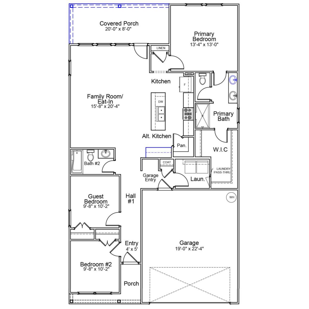 2D floor plan layout of this home in Hainer Place, Conway, SC (Image 2). 2D floor plan layout of this home in Hainer Place, Conway, SC (Image 2).