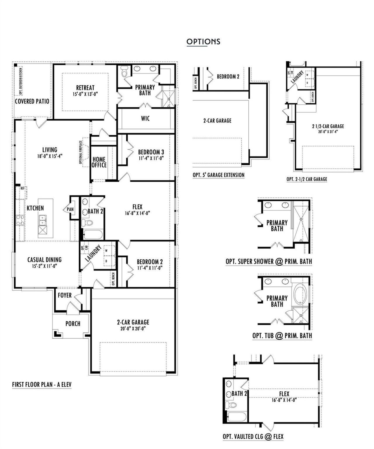 2D floor plan layout of this home in Aldeana - Paintbrush Collection, Bonney, TX (Image 2).