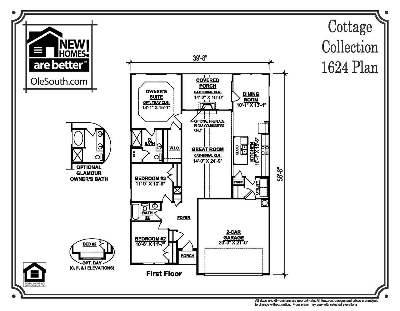 2D floor plan layout for the 1624 Elevation ABC by Ole South in Evergreen Farms, Murfreesboro, TN (Image 2). 2D floor plan layout for the 1624 Elevation ABC by Ole South in Evergreen Farms, Murfreesboro, TN (Image 2).