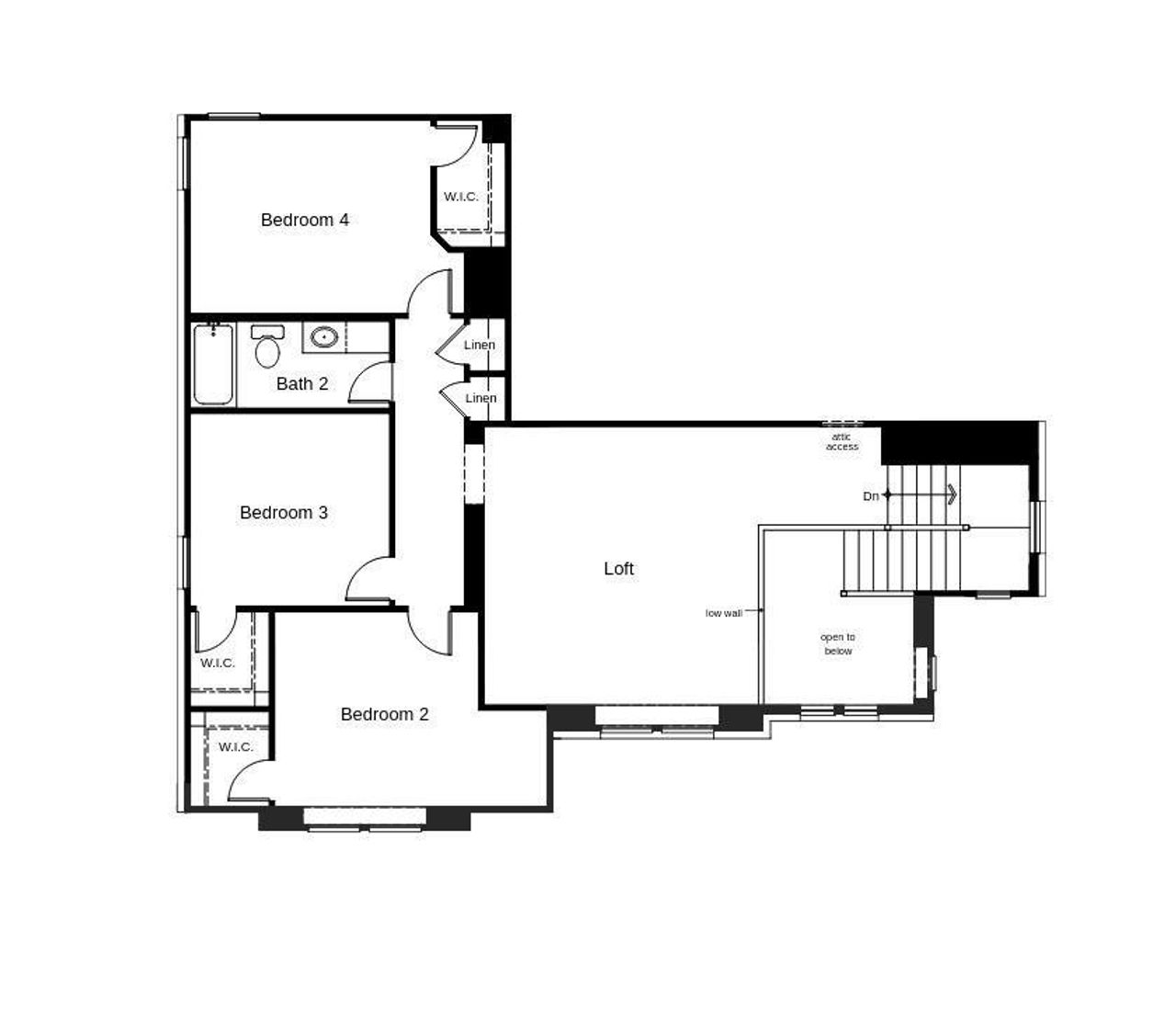 2D floor plan layout of this home in The Preserve Estates, Justin, TX (Image 2).