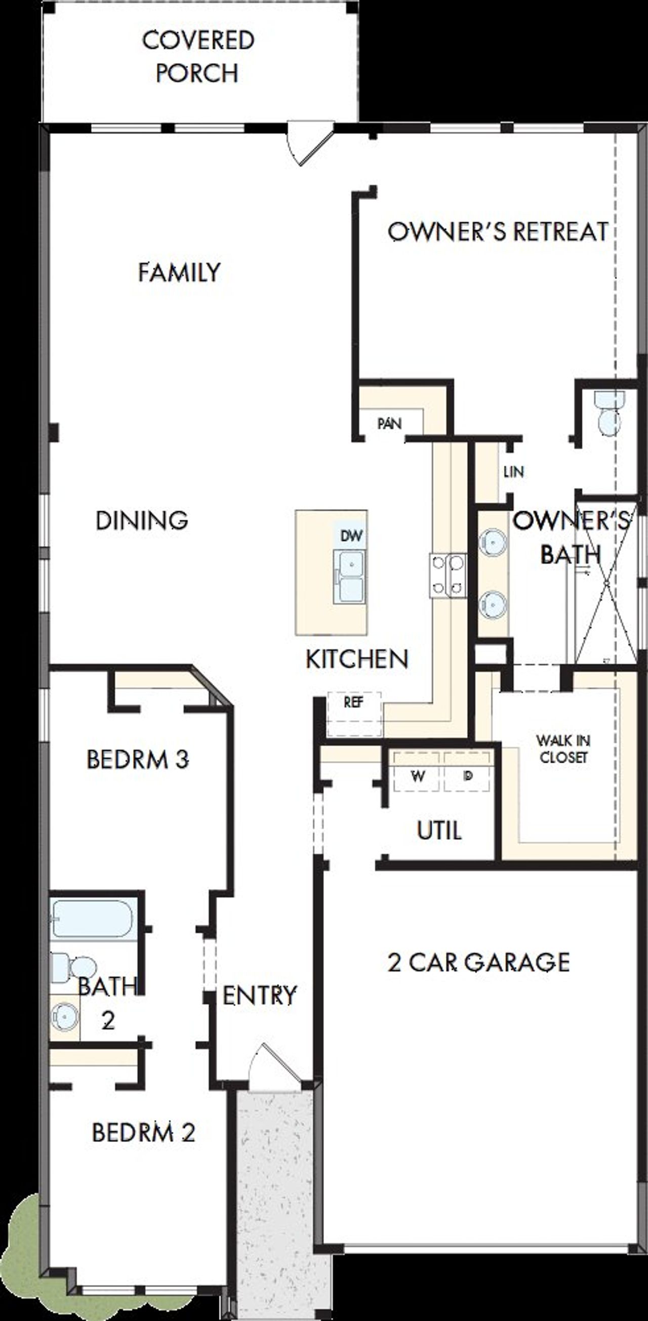 2D floor plan layout of this home in Briggs Ranch – Select Classic Series, San Antonio, TX (Image 2).