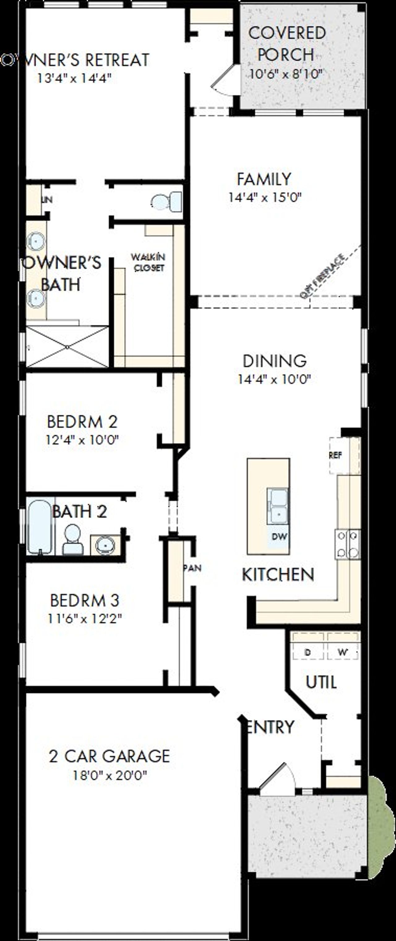 2D floor plan layout of this home in South Brook, Leander, TX (Image 2). 2D floor plan layout of this home in South Brook, Leander, TX (Image 2).