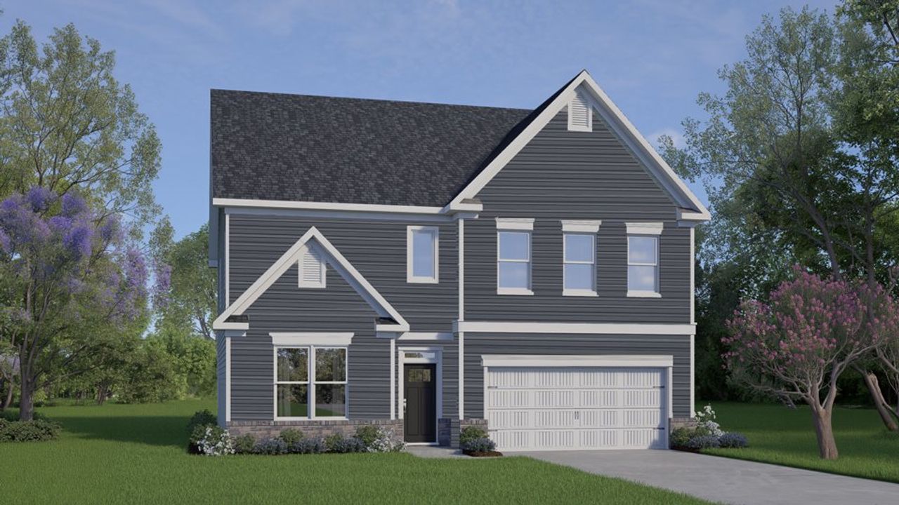 Representative exterior photo of a completed home built from the Summit by D.R. Horton in The Estates Park, Apex, NC (Image 2).