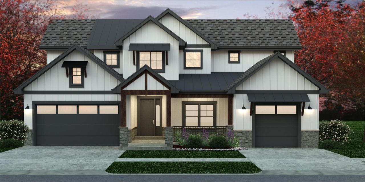 Representative exterior photo of a completed home built from the Remington FP by Bridgewater Homes in Aurora Highlands, Aurora, CO (Image 2).