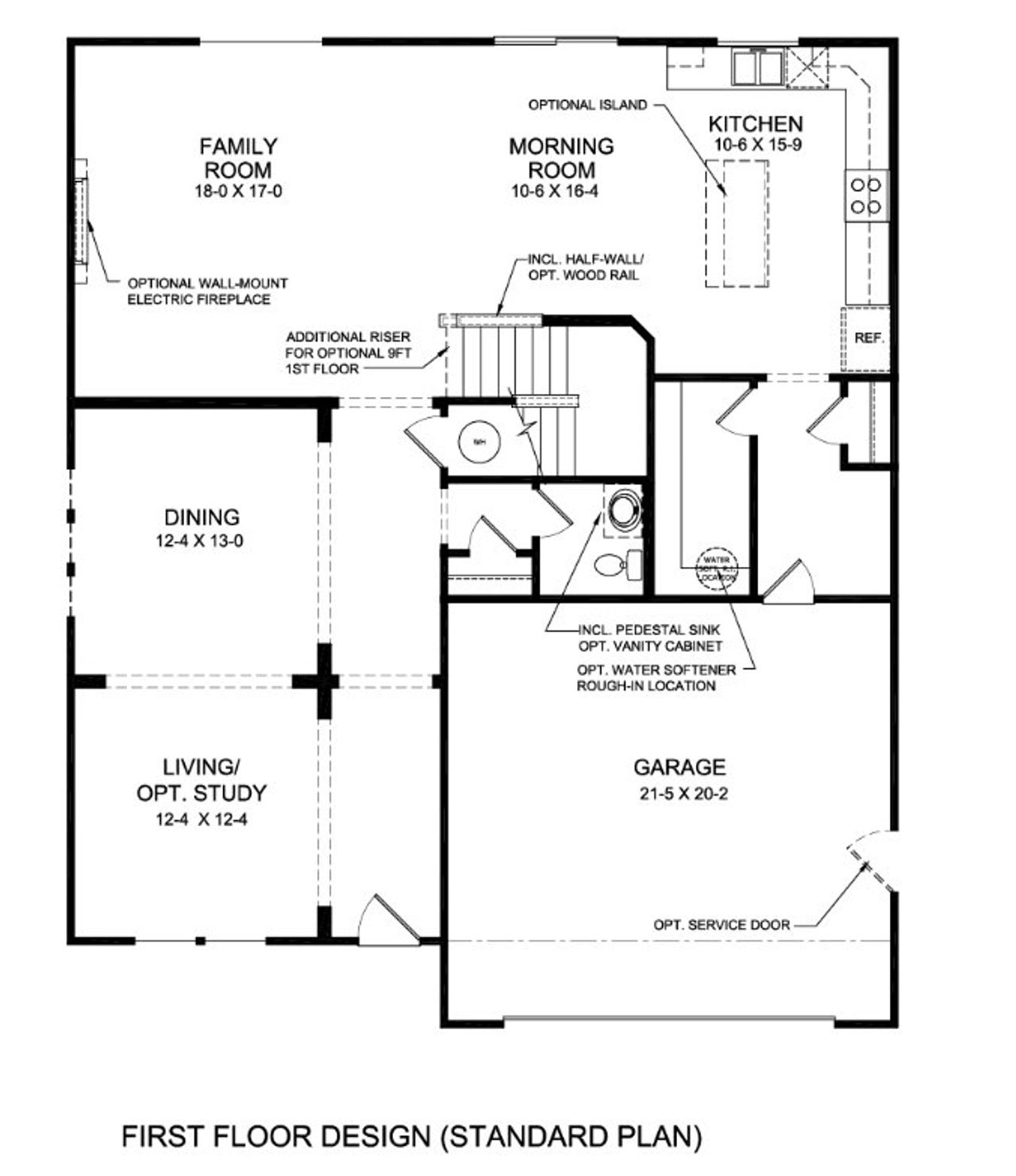 2D floor plan layout for the Breckenridge by Fischer Homes in Twin Lakes, Hoschton, GA (Image 2).