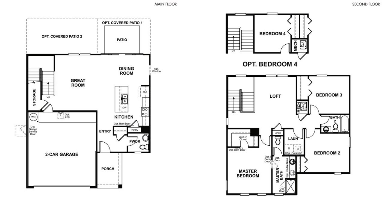 2D floor plan layout of this home in Seasons at Sutton Preserve, Eagle Lake, FL (Image 2). 2D floor plan layout of this home in Seasons at Sutton Preserve, Eagle Lake, FL (Image 2).
