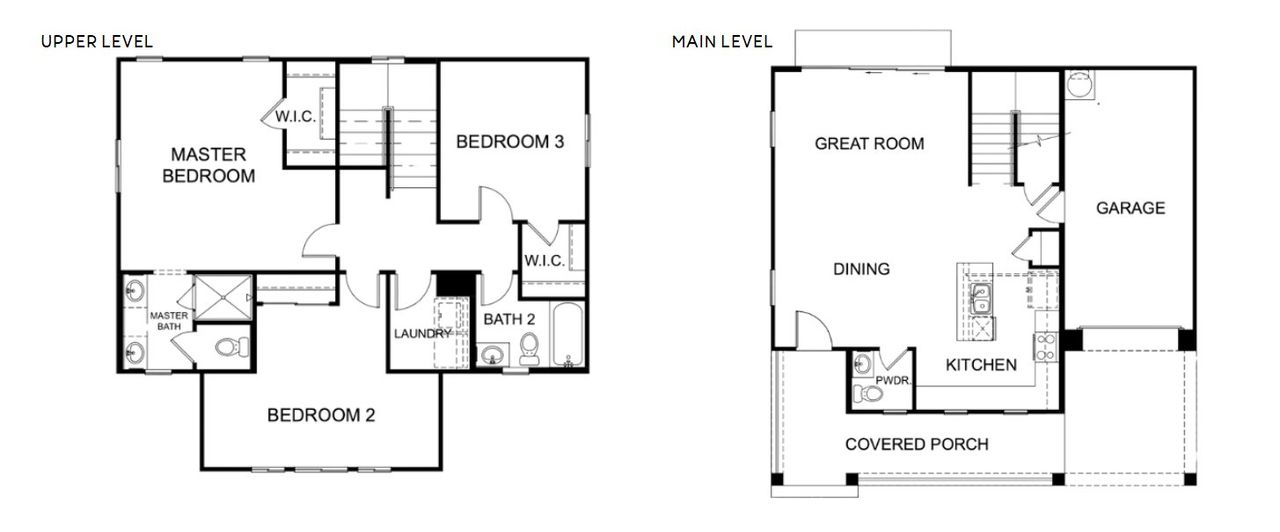 2D floor plan layout for the Coronado 2B by Encanto Living in Encanto at Bell Park, Phoenix, AZ (Image 2).