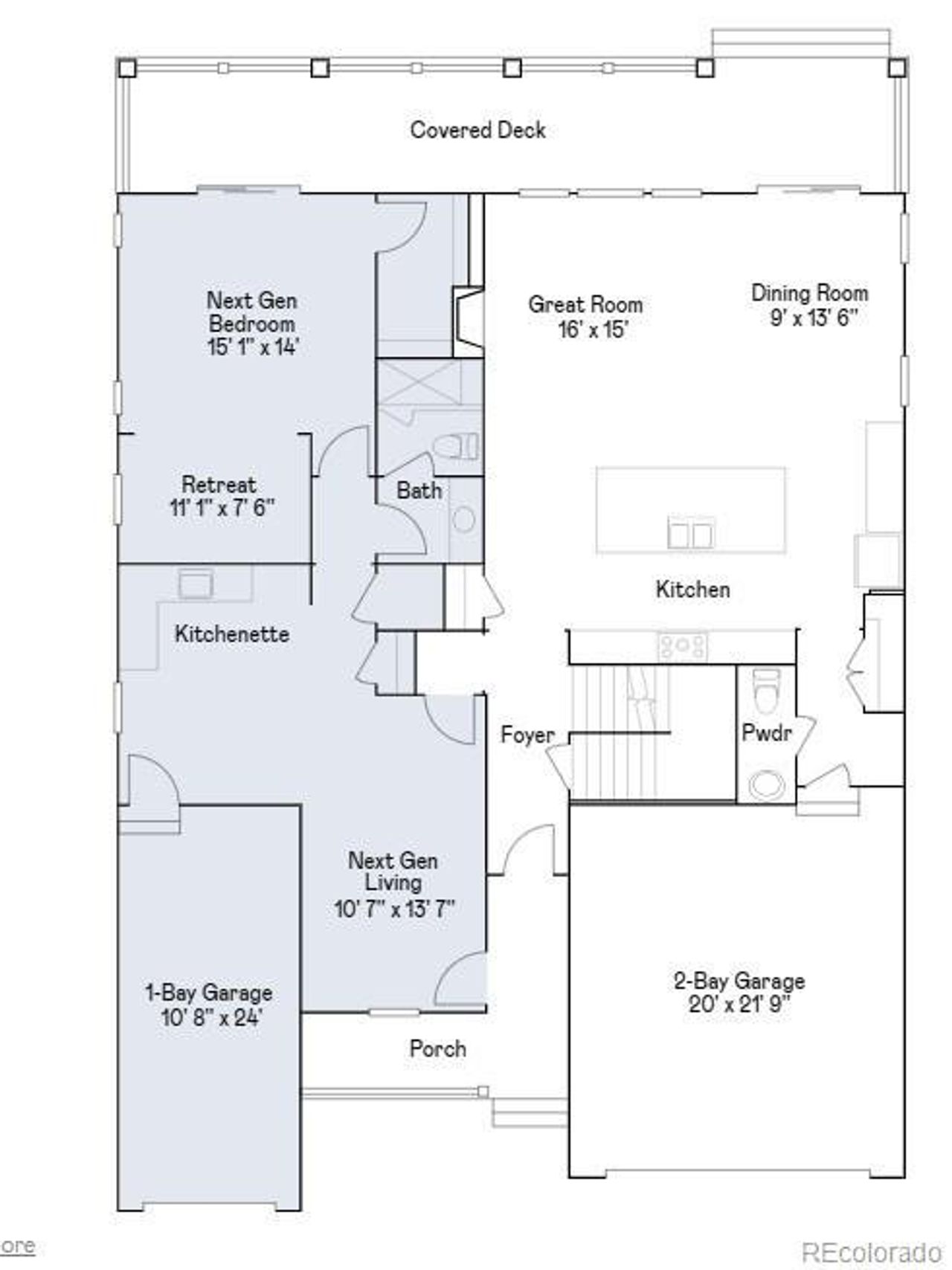 2D floor plan layout of this home in Willow Bend: The Grand Collection, Thornton, CO (Image 2).