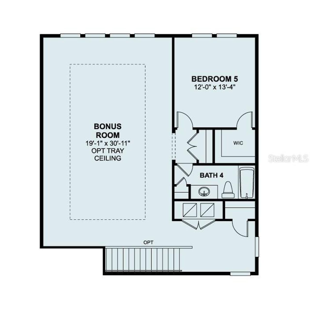 2D floor plan layout of this home in Solace at Corner Lake, Orlando, FL (Image 2).