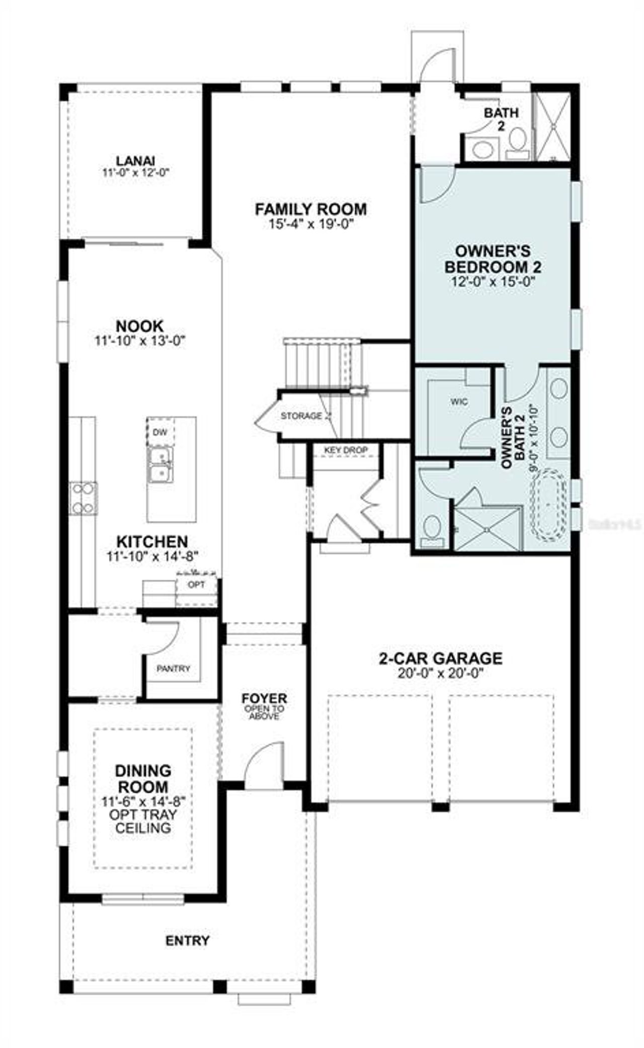 2D floor plan layout of this home in Lake Star at Ovation, Winter Garden, FL (Image 2). 2D floor plan layout of this home in Lake Star at Ovation, Winter Garden, FL (Image 2).
