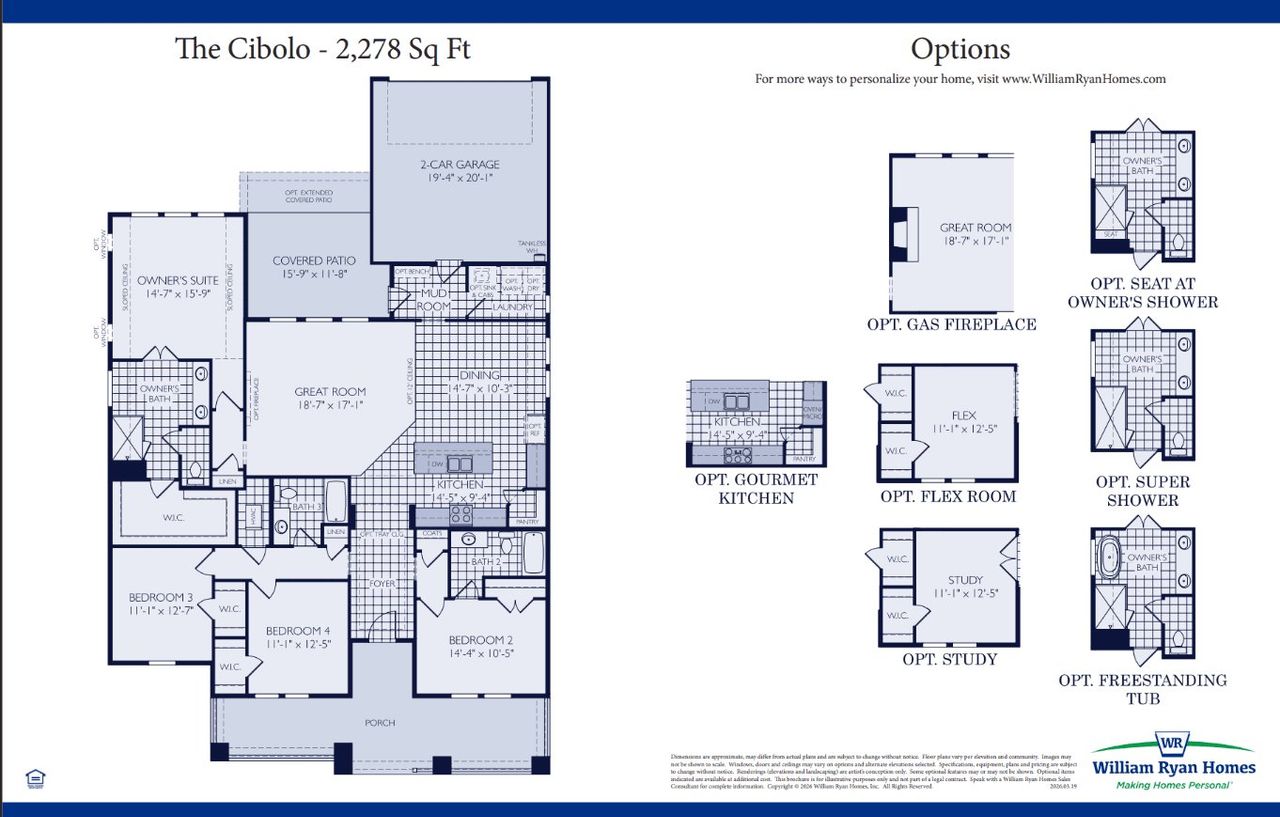 2D floor plan layout of this home in MidTowne, Midlothian, TX (Image 2).