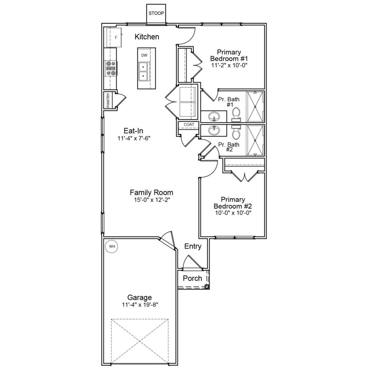 2D floor plan layout of this home in Evergreen, Spartanburg, SC (Image 2).