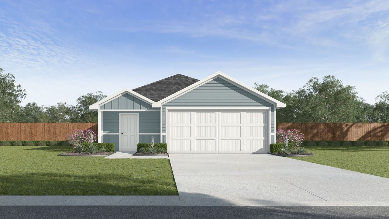 Representative exterior photo of a completed home built from the CAPROCK by D.R. Horton in Maplewood Meadows, Talty, TX (Image 2).