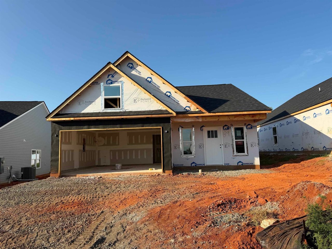In-progress construction of a new home in Cleveland Meadows, Spartanburg, SC (Image 2).