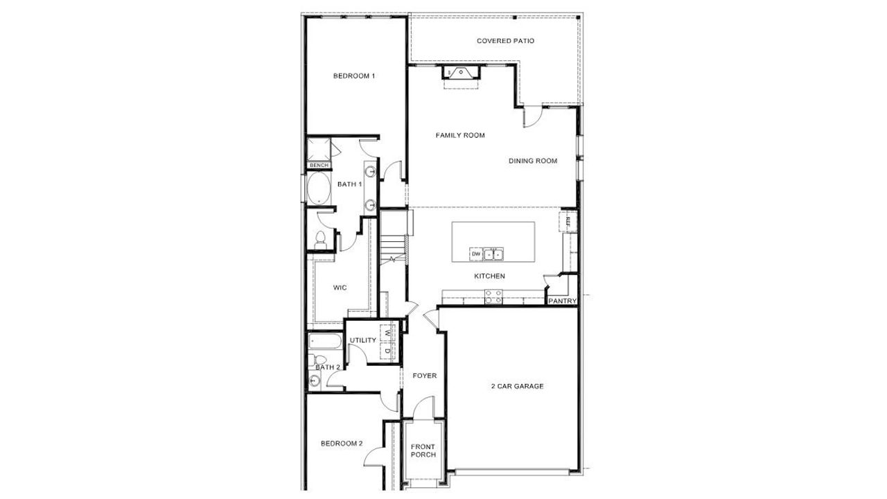 2D floor plan layout of this home in The Landing at Hidden Lakes, McKinney, TX (Image 2). 2D floor plan layout of this home in The Landing at Hidden Lakes, McKinney, TX (Image 2).