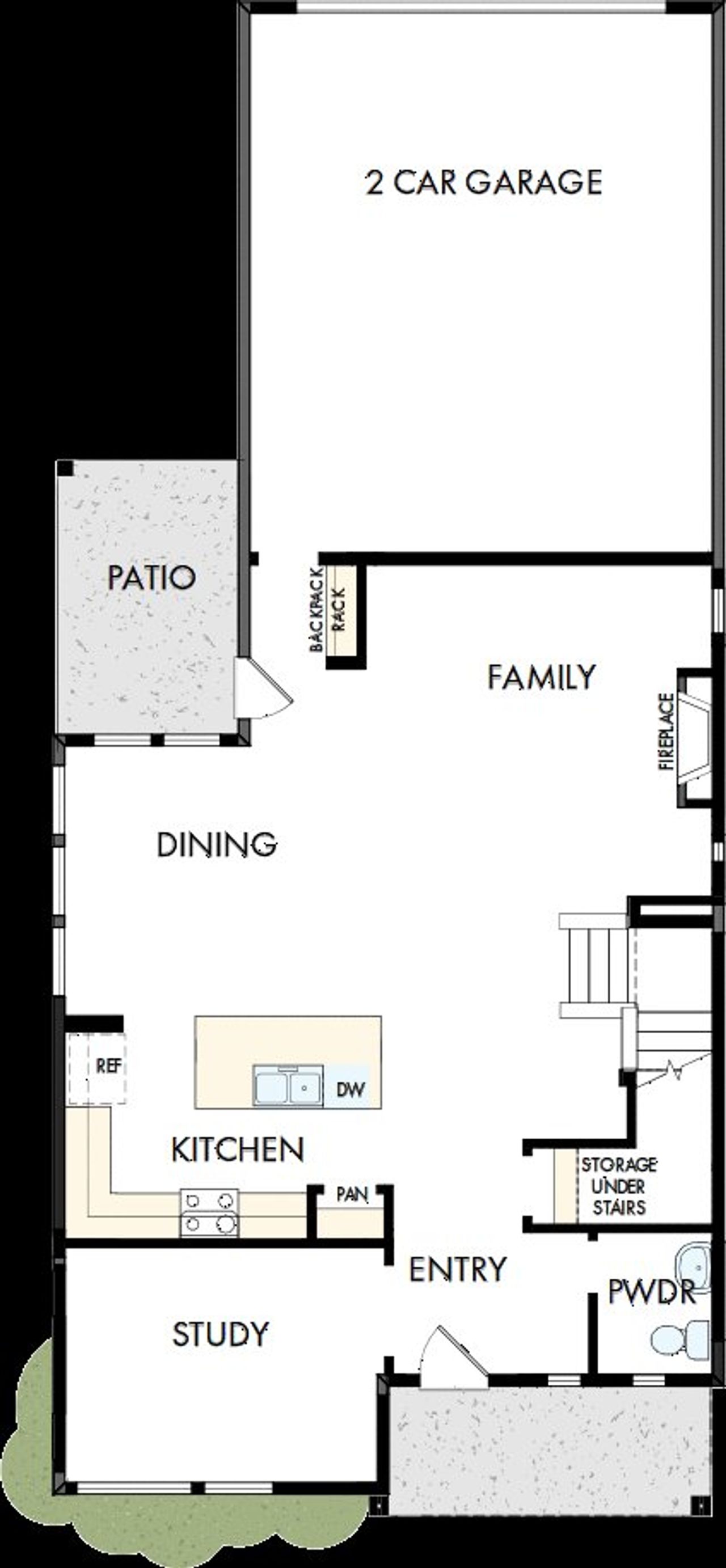 2D floor plan layout of this home in Elevate at Wolf Ranch, Colorado Springs, CO (Image 2).