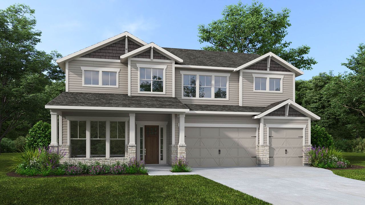 Representative exterior photo of a completed home built from the 3479J by Perry Homes in Hyland Trail, Green Cove Springs, FL (Image 2).