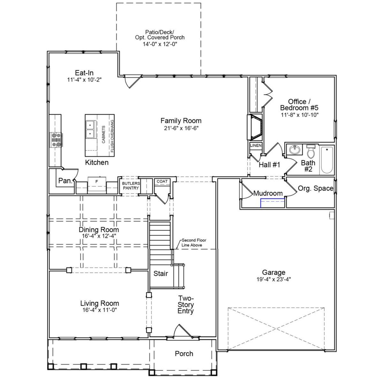 2D floor plan layout of this home in Palmetto Shores, Chapin, SC (Image 2).