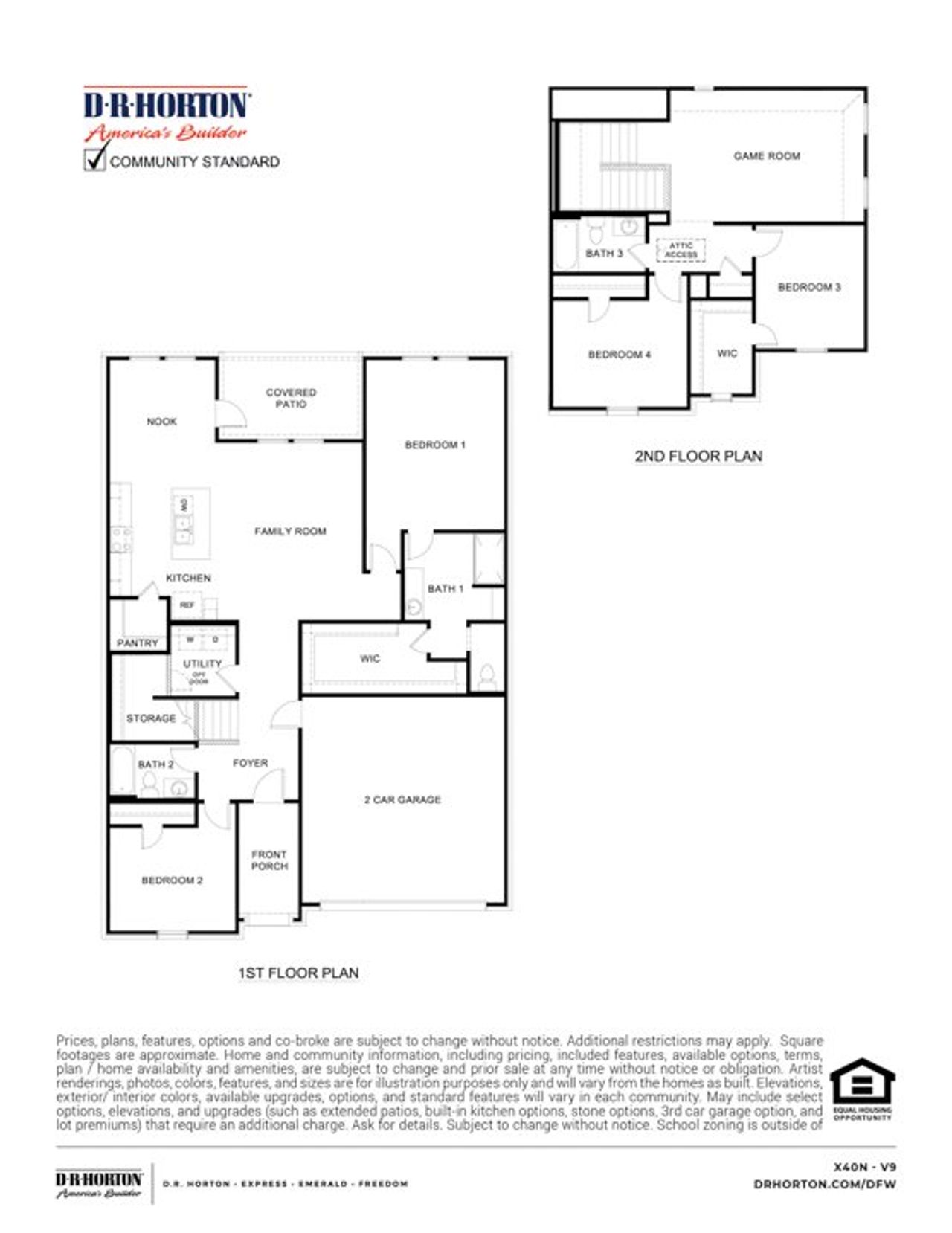 2D floor plan layout of this home in Woodcreek, Fate, TX (Image 2). 2D floor plan layout of this home in Woodcreek, Fate, TX (Image 2).
