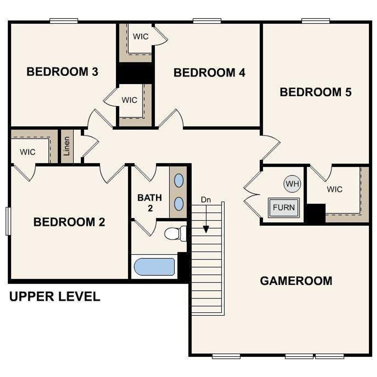 2D floor plan layout of this home in Shallow Creek, Hogansville, GA (Image 2).