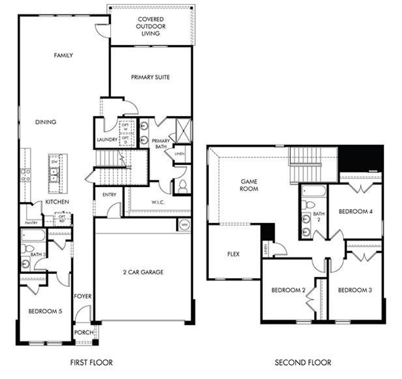 2D floor plan layout of this home in , Georgetown, TX (Image 2).