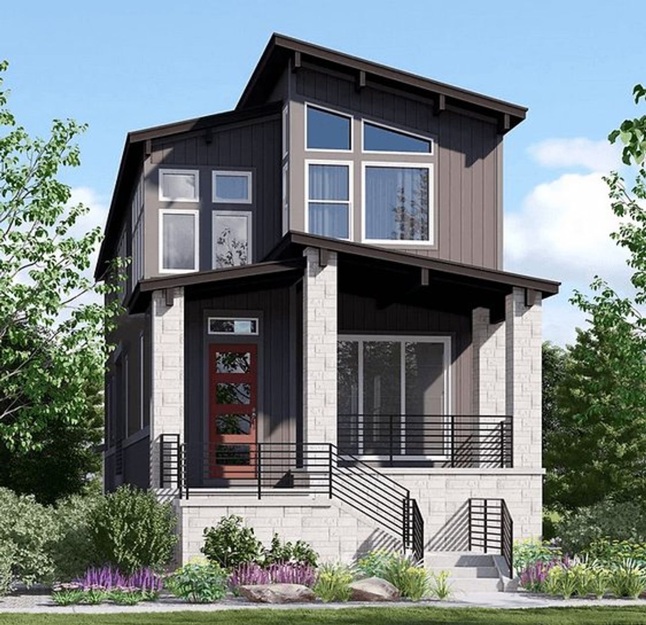 Representative exterior photo of a completed home built from the The Sparrow by Remington Homes in Painted Prairie, Aurora, CO (Image 2).