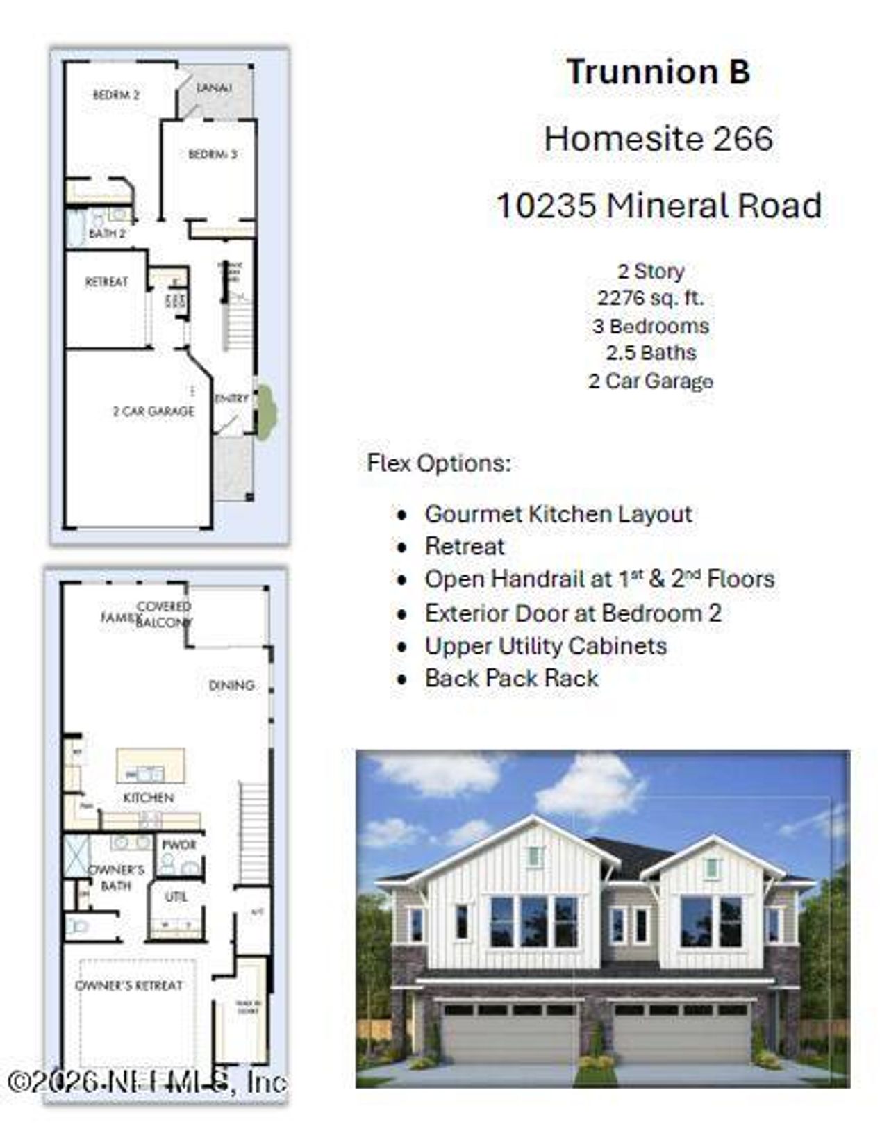 2D floor plan layout of this home in , Jacksonville, FL (Image 2).