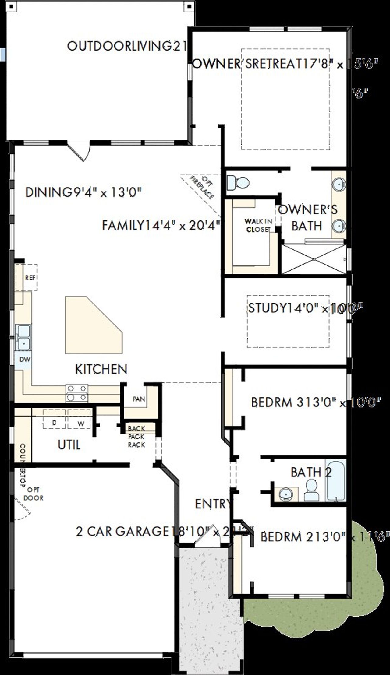 2D floor plan layout of this home in Riceland - Enclave Collection, Mont Belvieu, TX (Image 2). 2D floor plan layout of this home in Riceland - Enclave Collection, Mont Belvieu, TX (Image 2).