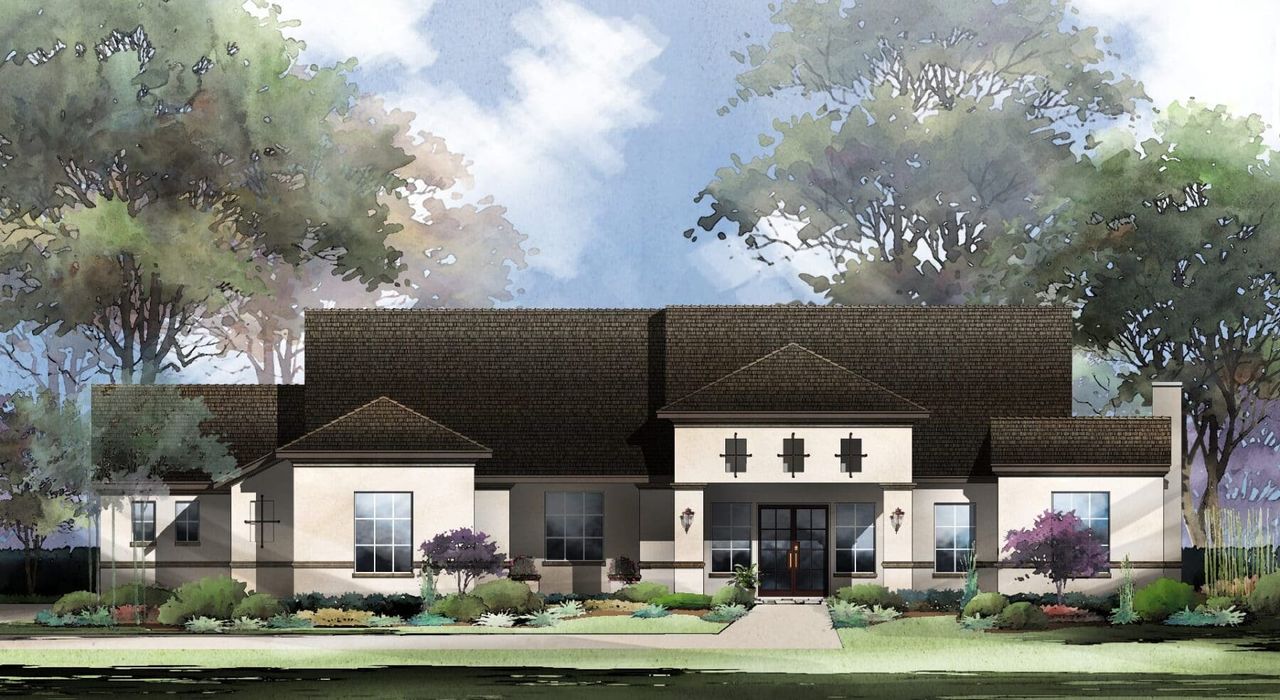 Midland Floor Plan Elevation B, Belle Oaks, Bulverde | Sitterle Homes