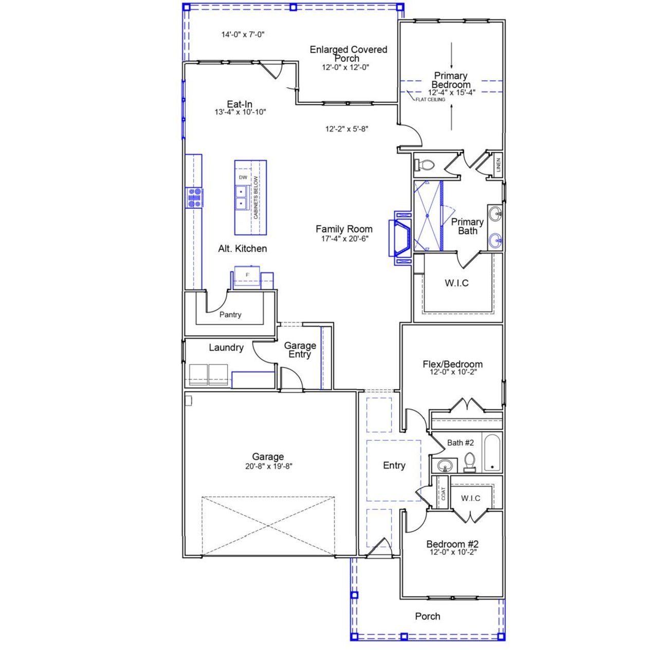 2D floor plan layout of this home in Arcadia, Myrtle Beach, SC (Image 2).