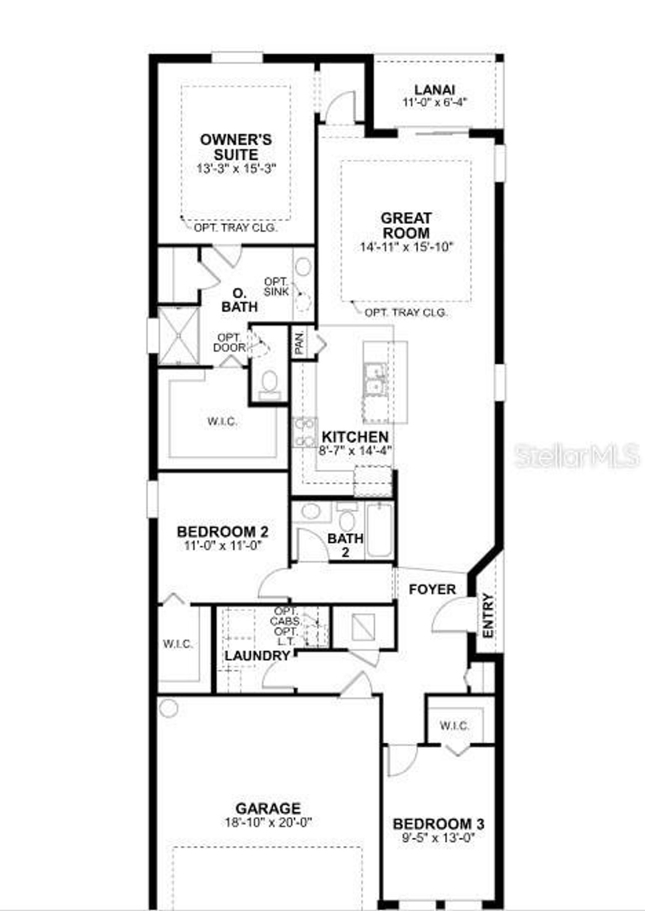 Floor Plan- Garage on the left side. Floor Plan- Garage on the left side.
