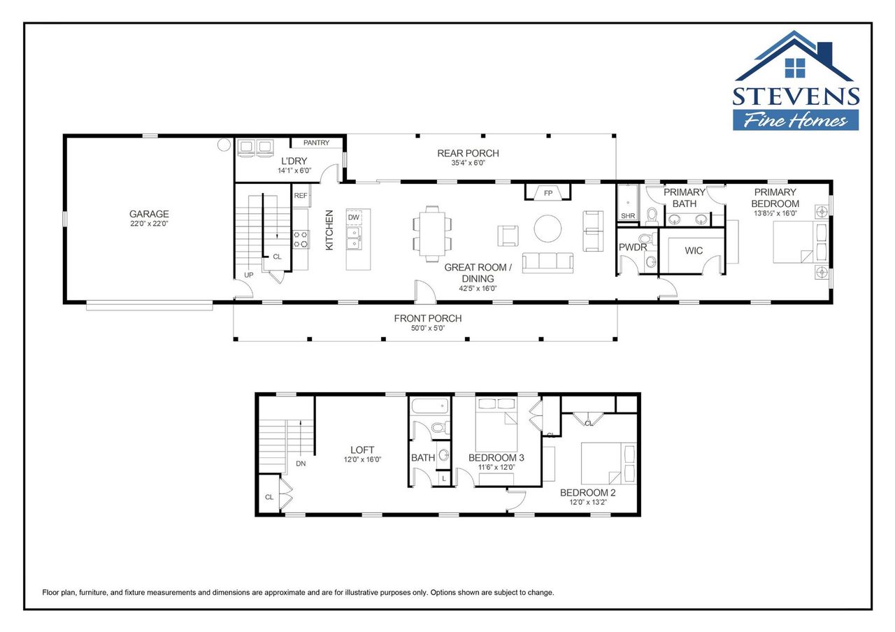 2D floor plan layout of this home in Sawyer’s Run, Hampstead, NC (Image 2).
