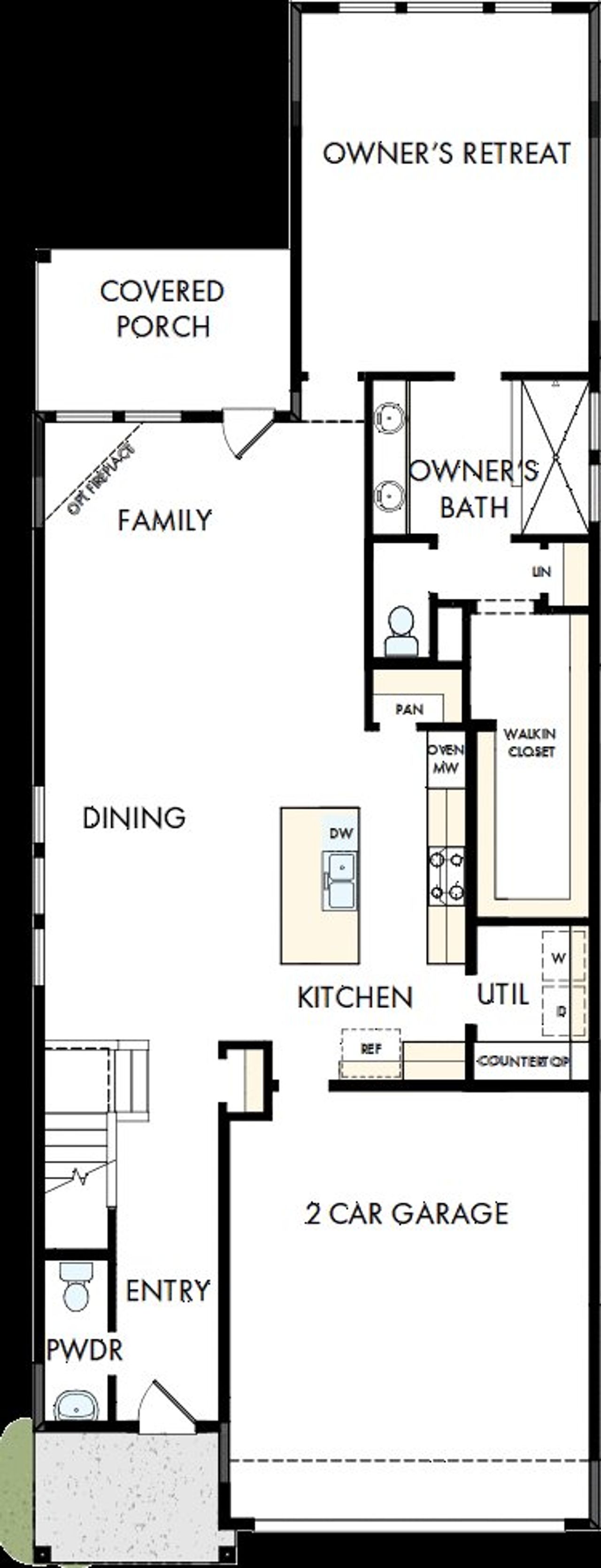 2D floor plan layout of this home in Solterra - Garden Series, Mesquite, TX (Image 2).