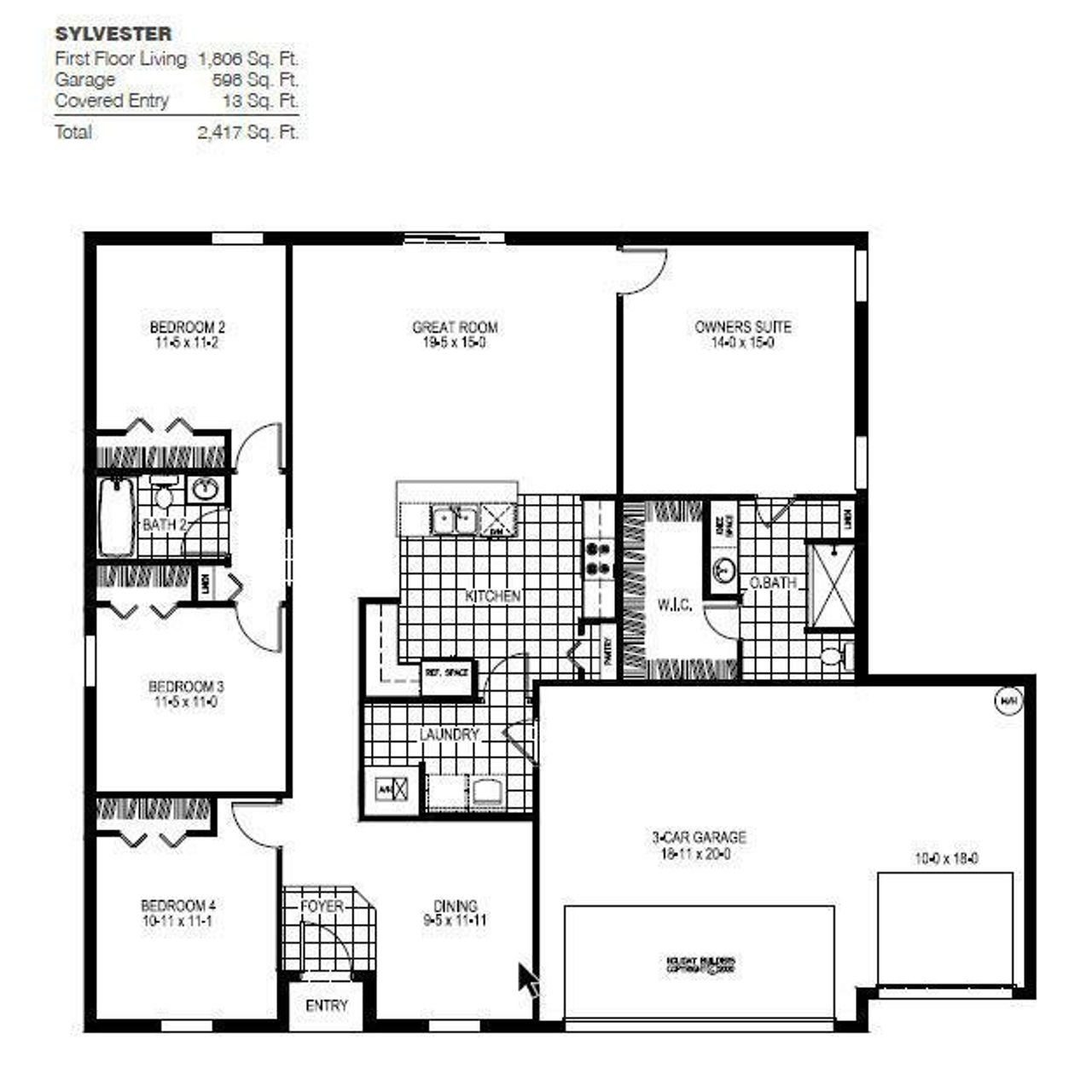 Sylvester floorplan Sylvester floorplan