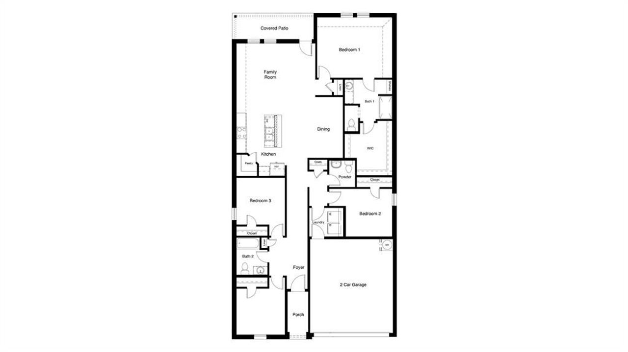 2D floor plan layout of this home in Legado, Cleburne, TX (Image 2).