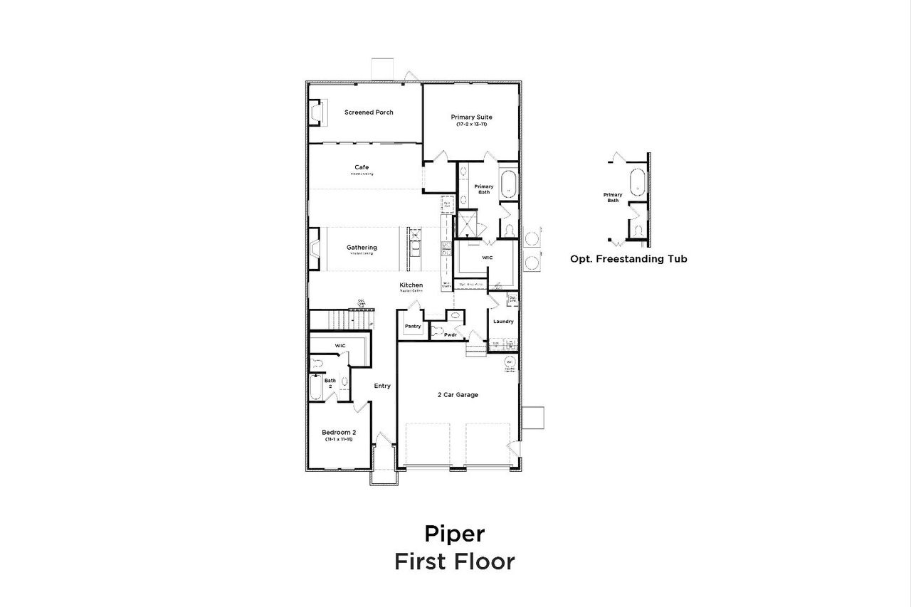 2D floor plan layout of this home in Shelton Square, Murfreesboro, TN (Image 2).