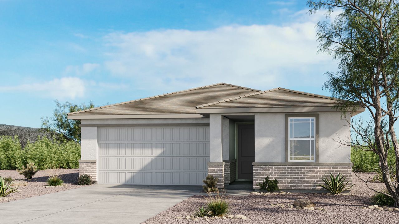 Representative exterior photo of a completed home built from the Sandstone by Taylor Morrison in Saddleback, Peoria, AZ (Image 2).