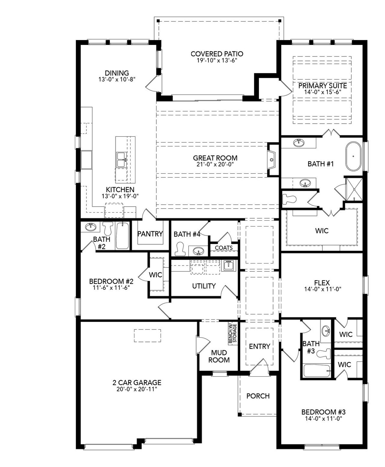 2D floor plan layout of this home in Rio Vista at Kelly Ranch, Aledo, TX (Image 2). 2D floor plan layout of this home in Rio Vista at Kelly Ranch, Aledo, TX (Image 2).