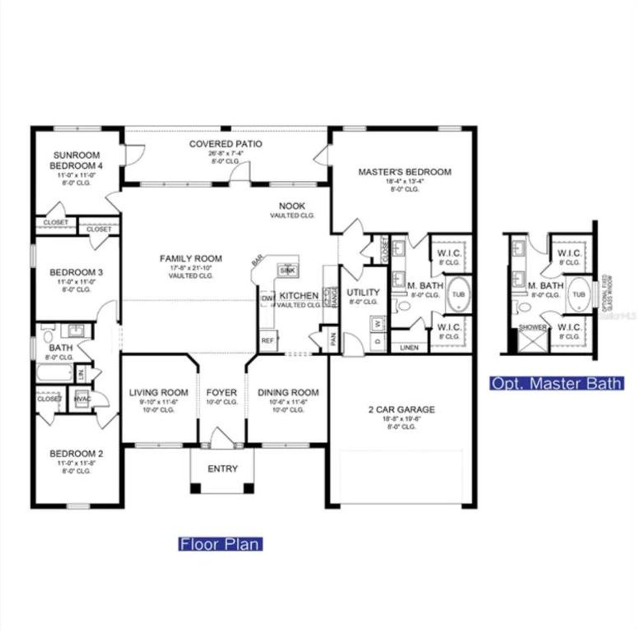 2D floor plan layout of this home in North Port, North Port, FL (Image 2).