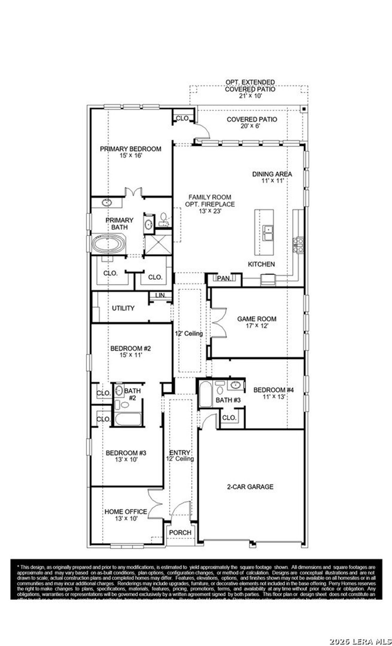 2D floor plan layout of this home in Mayfair, New Braunfels, TX (Image 2).