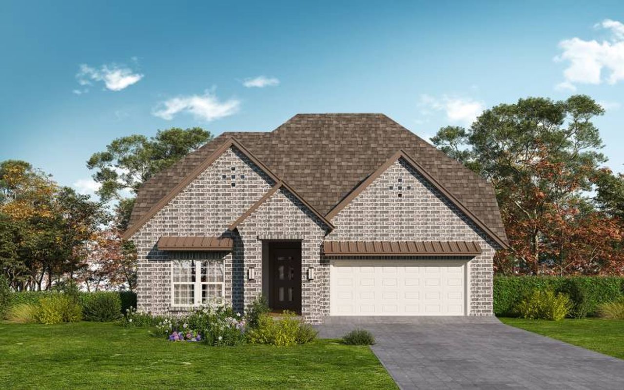 Representative exterior photo of a completed home built from the Magnolia by Paul Taylor Homes in Lyons Crest Estates, Garland, TX (Image 2). Representative exterior photo of a completed home built from the Magnolia by Paul Taylor Homes in Lyons Crest Estates, Garland, TX (Image 2).