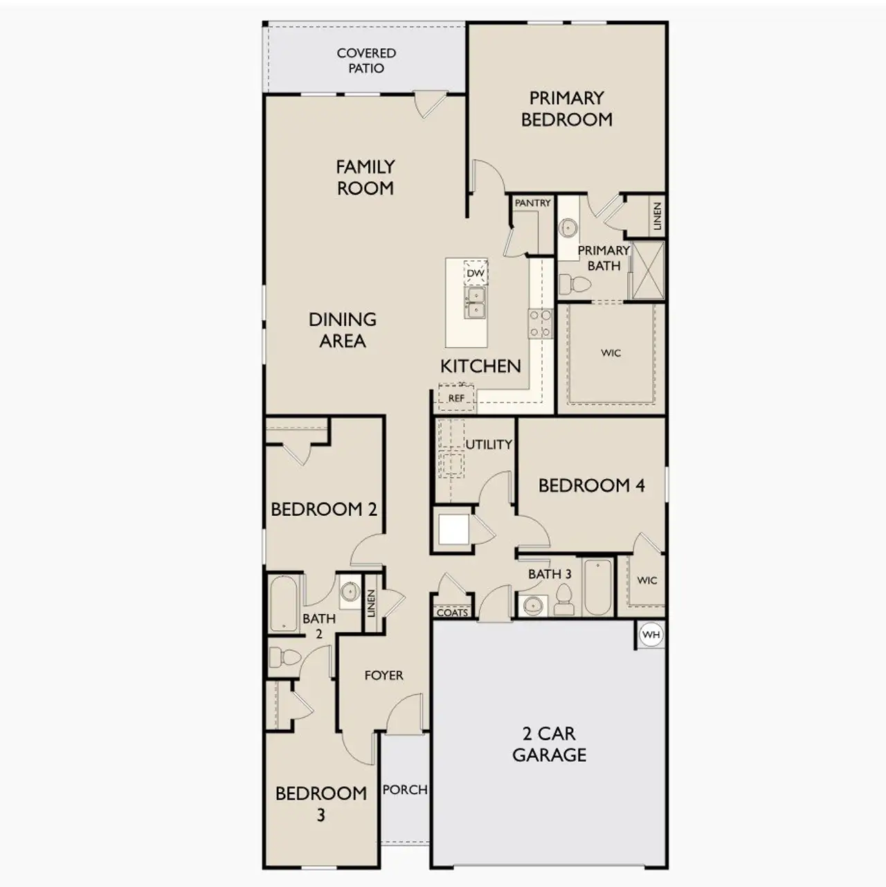 2D floor plan layout of this home in The Trails, Phoenix, AZ (Image 2).