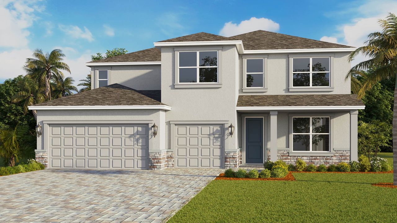 Representative exterior photo of a completed home built from the Jordyn II by D.R. Horton in Harbor Lake Estates, Titusville, FL (Image 2).