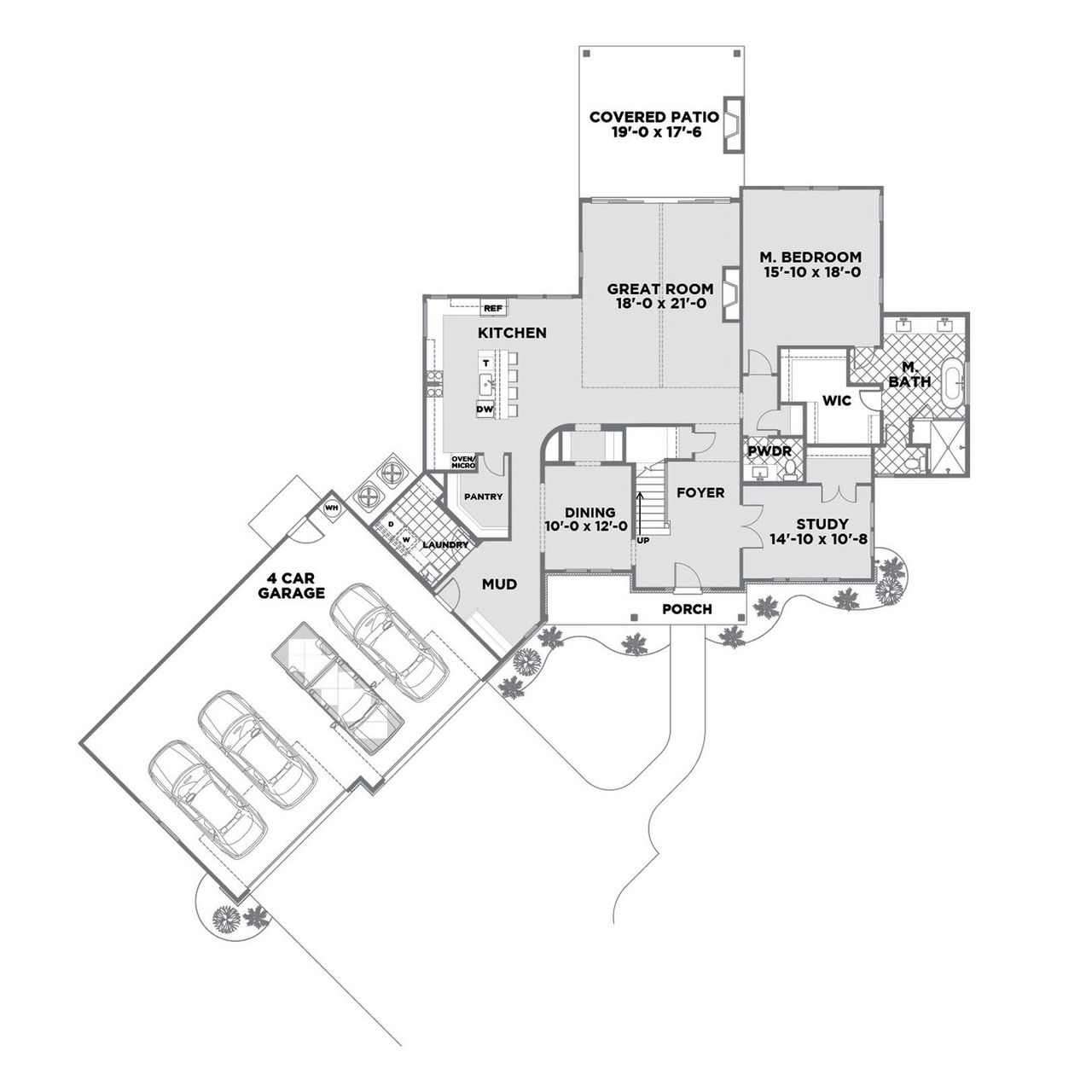 2D floor plan layout for the Liberty by Cope Homes in Hidden Valley 2, Princeton, TX (Image 2).