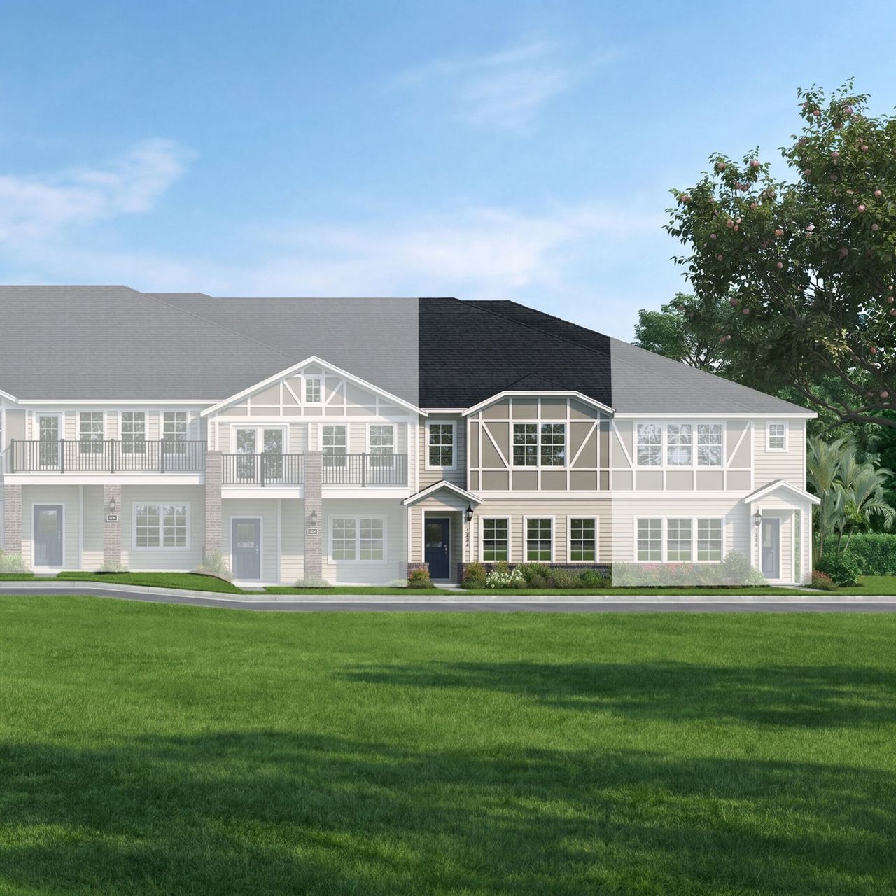 Representative exterior photo of a completed home built from the Holbrook II by Mattamy Homes in Bayside, Rowlett, TX (Image 2).