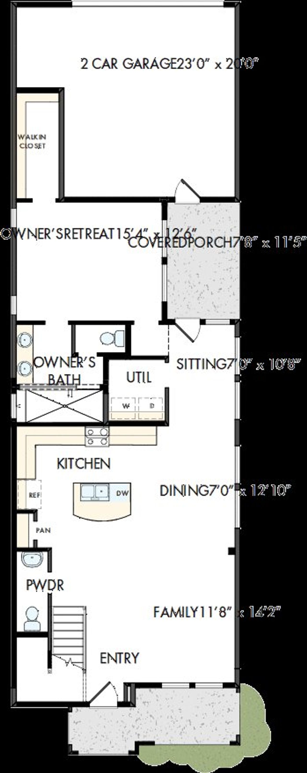 2D floor plan layout of this home in Jubilee - Cottages Row Collection, Hockley, TX (Image 2). 2D floor plan layout of this home in Jubilee - Cottages Row Collection, Hockley, TX (Image 2).