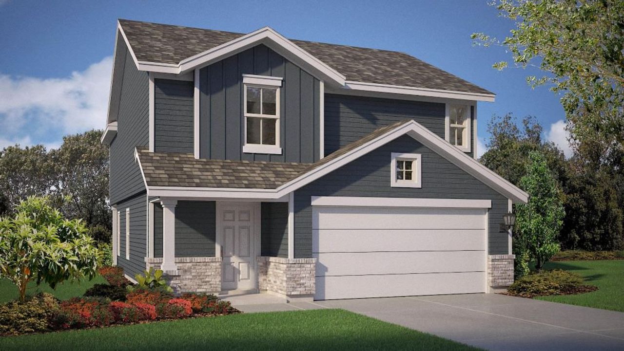 Representative exterior photo of a completed home built from the Kudu by D.R. Horton in Deer Meadows, Odessa, TX (Image 2).