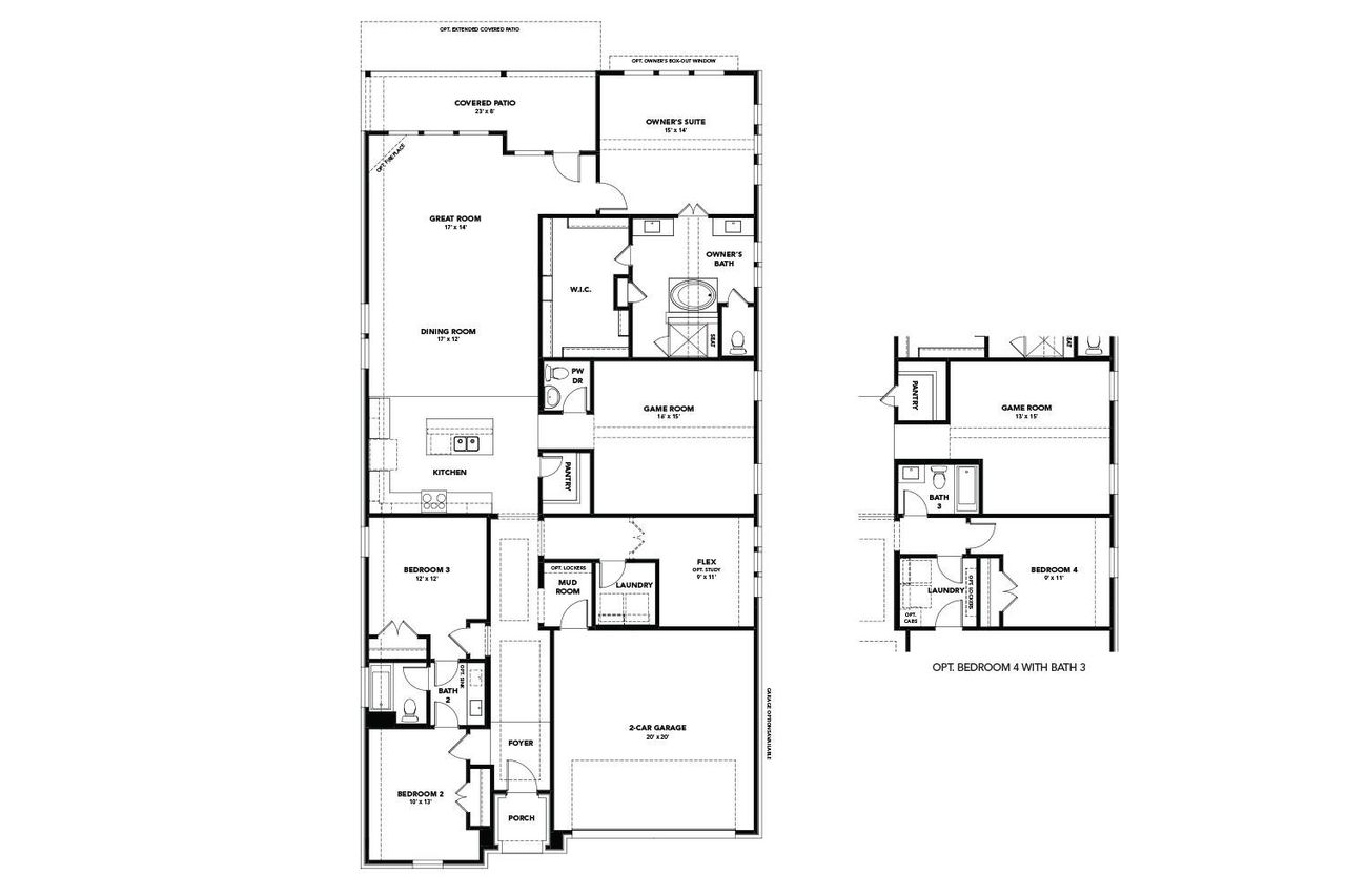 2D floor plan layout of this home in Newhaven, Manor, TX (Image 2).