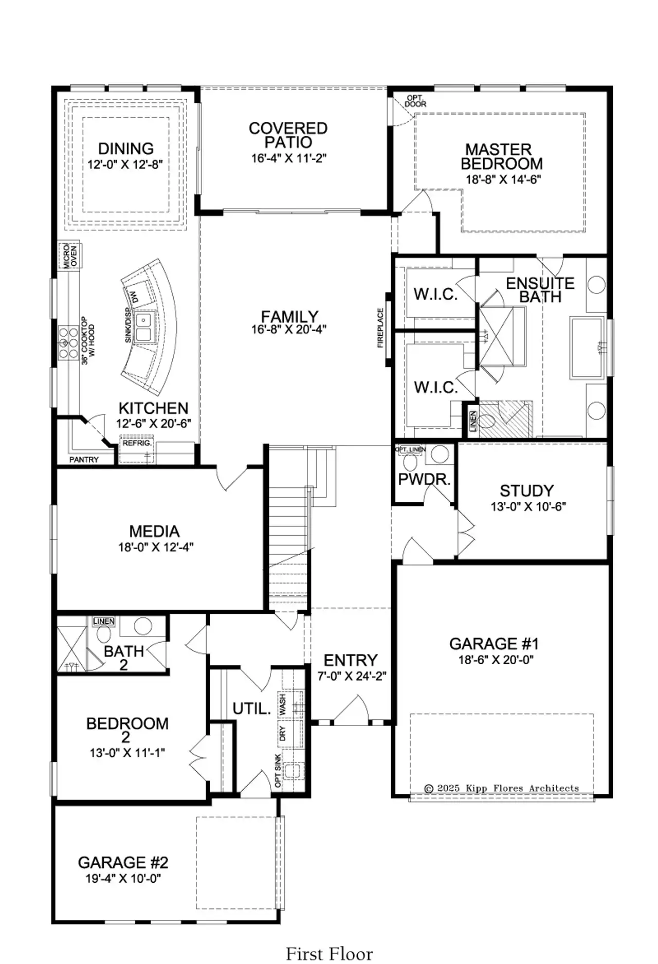 2D floor plan layout of this home in Lexington Frisco, Frisco, TX (Image 2).